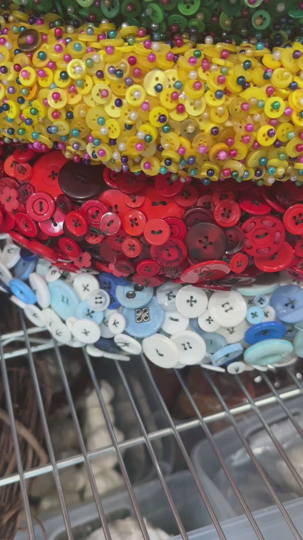 Seasonal Button Wreaths
